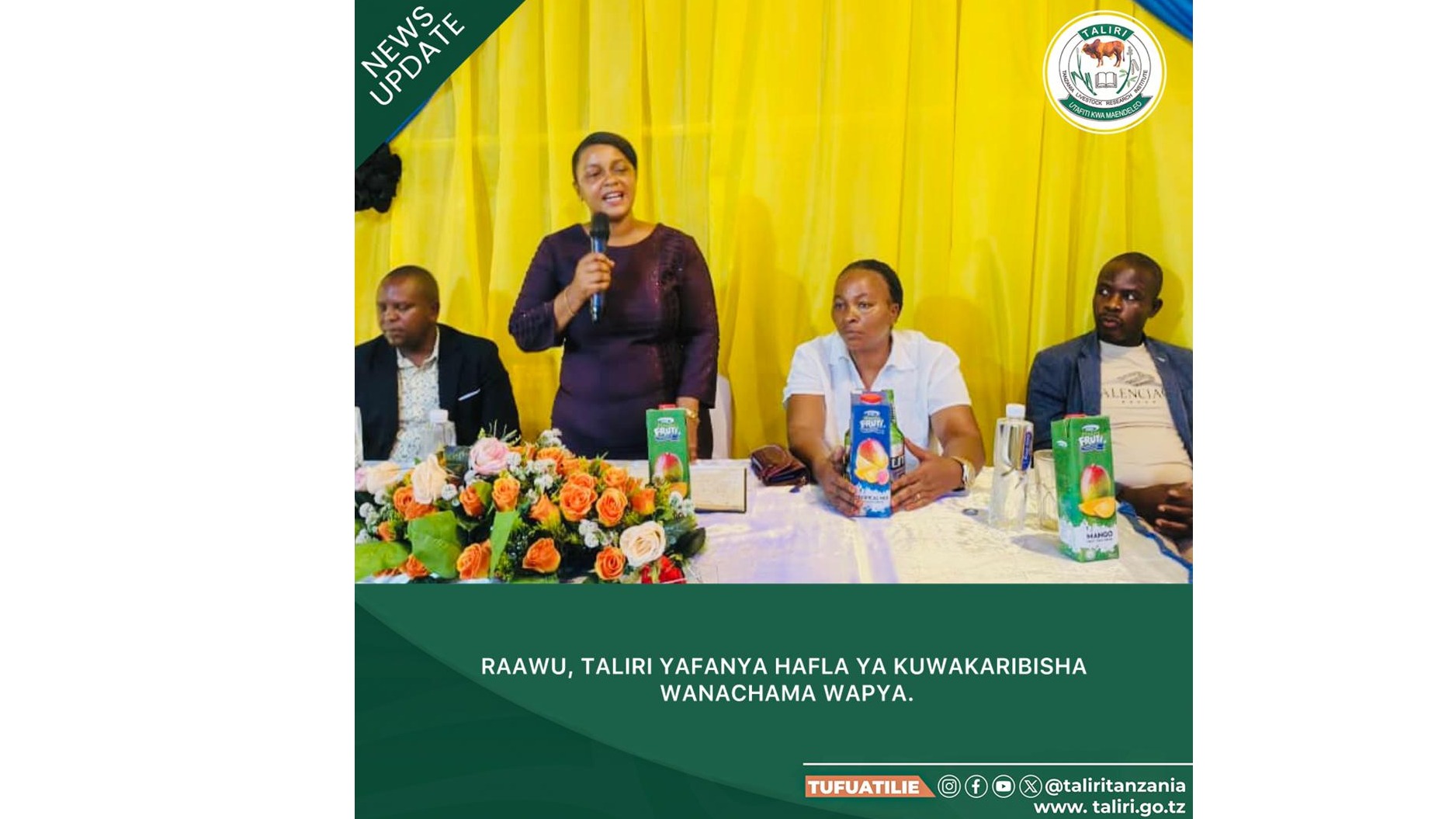 RAAWU, TALIRI YAFANYA HAFLA YA KUWAKARIBISHA WANACHAMA WAPYA