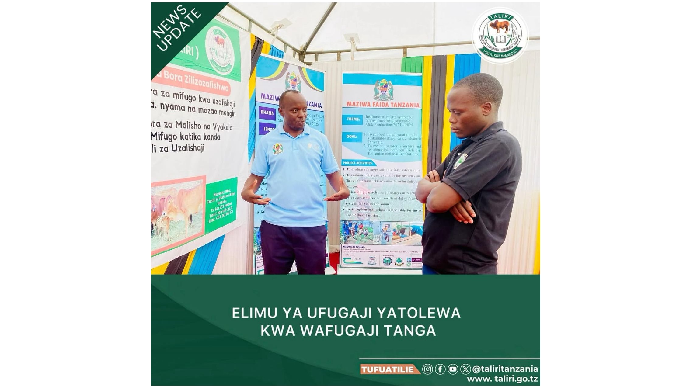 ELIMU YA UFUGAJI YATOLEWA KWA WAFUGAJI TANGA
